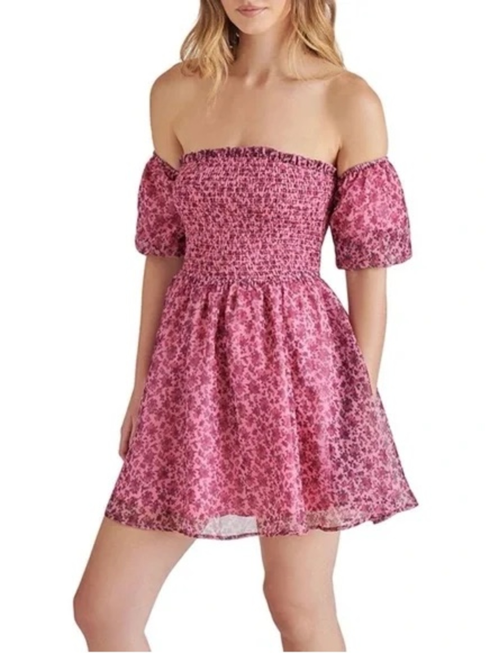 Betsey Johnson Puff Sleeve Mini Dress - SMALL